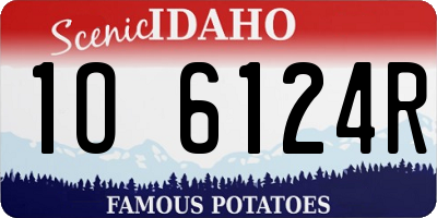 ID license plate 1O6124R