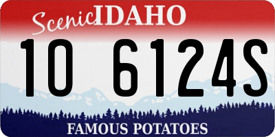ID license plate 1O6124S