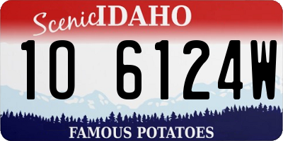 ID license plate 1O6124W