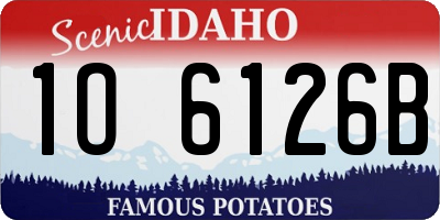ID license plate 1O6126B