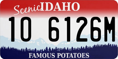 ID license plate 1O6126M