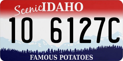 ID license plate 1O6127C