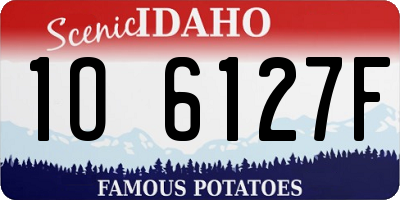 ID license plate 1O6127F