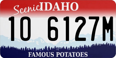 ID license plate 1O6127M