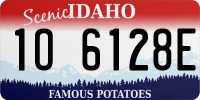 ID license plate 1O6128E