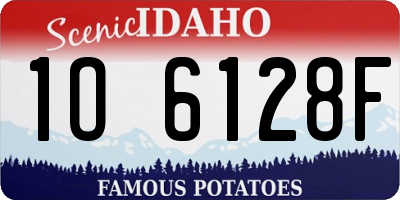 ID license plate 1O6128F