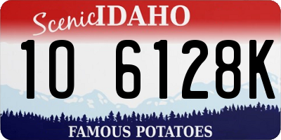 ID license plate 1O6128K