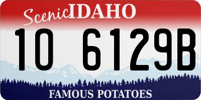 ID license plate 1O6129B