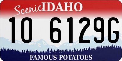 ID license plate 1O6129G