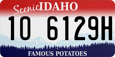 ID license plate 1O6129H