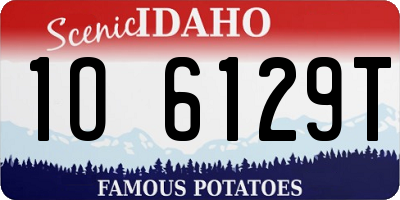 ID license plate 1O6129T