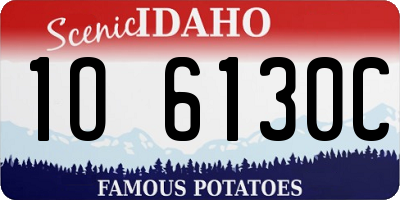 ID license plate 1O6130C