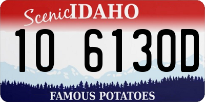 ID license plate 1O6130D