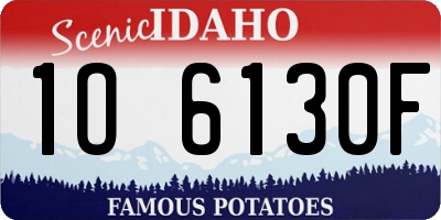 ID license plate 1O6130F