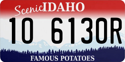 ID license plate 1O6130R