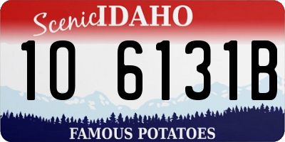 ID license plate 1O6131B