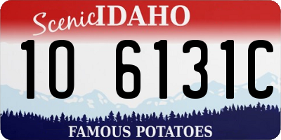 ID license plate 1O6131C