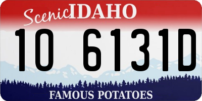 ID license plate 1O6131D