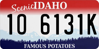 ID license plate 1O6131K