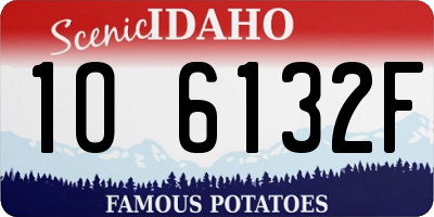 ID license plate 1O6132F