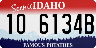 ID license plate 1O6134B