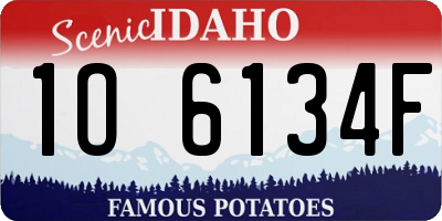 ID license plate 1O6134F