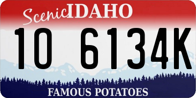 ID license plate 1O6134K