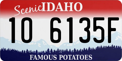 ID license plate 1O6135F