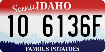 ID license plate 1O6136F
