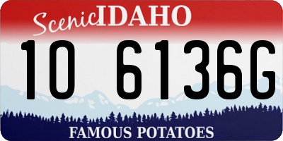 ID license plate 1O6136G
