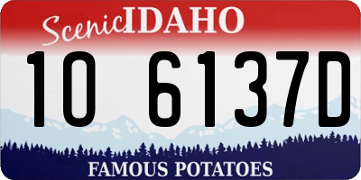 ID license plate 1O6137D