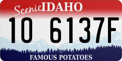 ID license plate 1O6137F