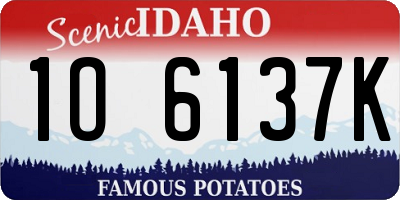ID license plate 1O6137K