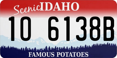 ID license plate 1O6138B
