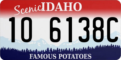 ID license plate 1O6138C