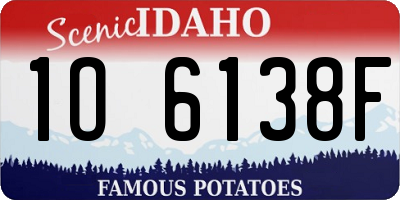 ID license plate 1O6138F