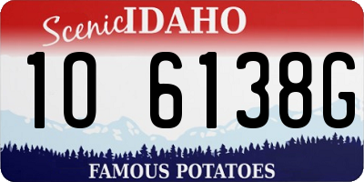 ID license plate 1O6138G