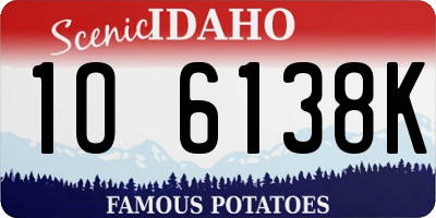 ID license plate 1O6138K