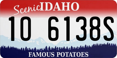 ID license plate 1O6138S