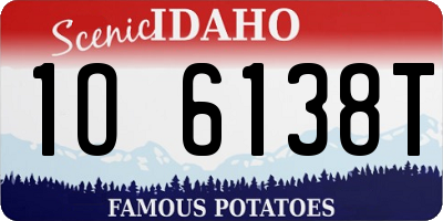 ID license plate 1O6138T