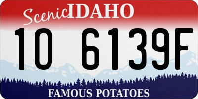 ID license plate 1O6139F
