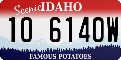 ID license plate 1O6140W