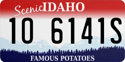 ID license plate 1O6141S