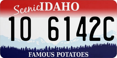 ID license plate 1O6142C