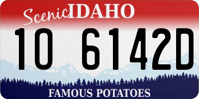 ID license plate 1O6142D