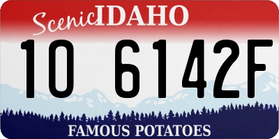 ID license plate 1O6142F