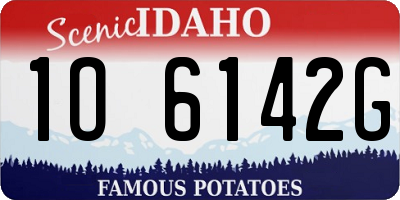 ID license plate 1O6142G