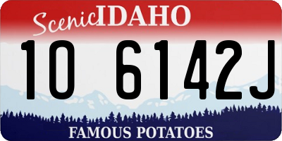 ID license plate 1O6142J