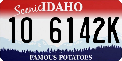 ID license plate 1O6142K
