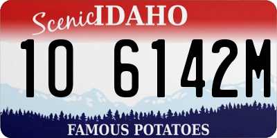 ID license plate 1O6142M